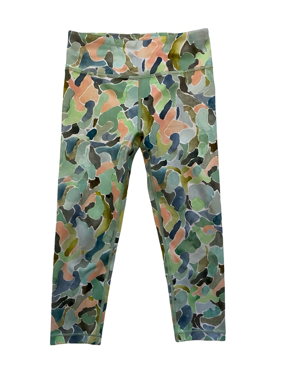 Athleta Girl Multi-Color Camo Crop Leggings - Size M (8/10)